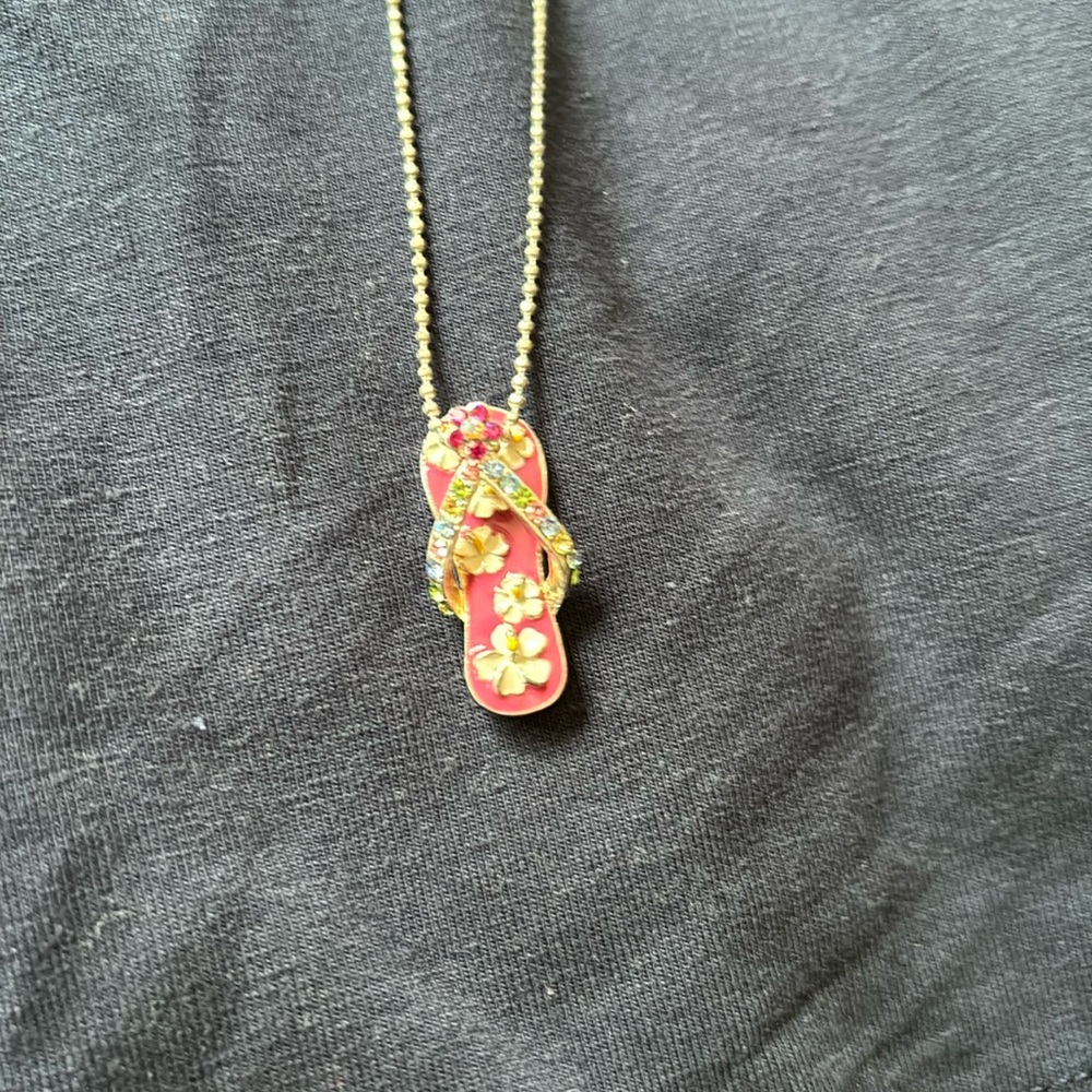 Pink flip flop necklace From Hawaii